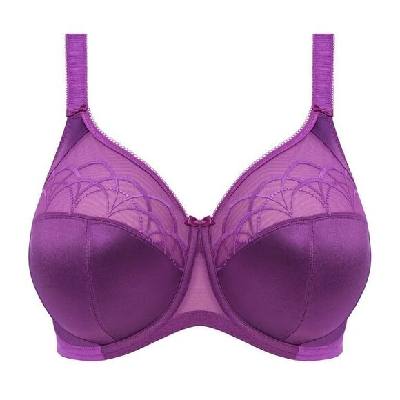 Elomi NWT Cate Full Figure Underwire Lace Cup Bra Dahlia Purple 34I
